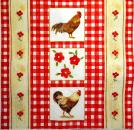 016 Rooster,  Hen - 3 ply - (red) - Ihr